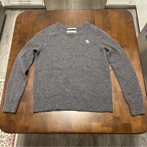 Abercrombie & Fitch 100% Cashmere Crewneck Sweater in Gray Size M